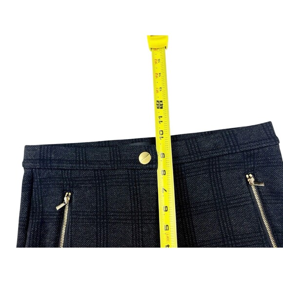 Ann Taylor Cropped Leggings Multicolor Plaid Pockets Size 6 Small Flaw on Length - Picture 13 of 16